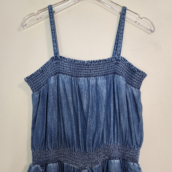 🌸 💙 GAP Kids Cotton Denim Blue Jumpsuit, Size 8 ~ EUC - Picture 2 of 10